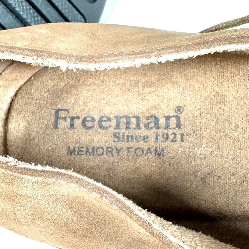 Men's Freeman Dress Shoes Milton Brown Memory Foam Oxford Tie Up Size 9.5M - Picture 14 of 15